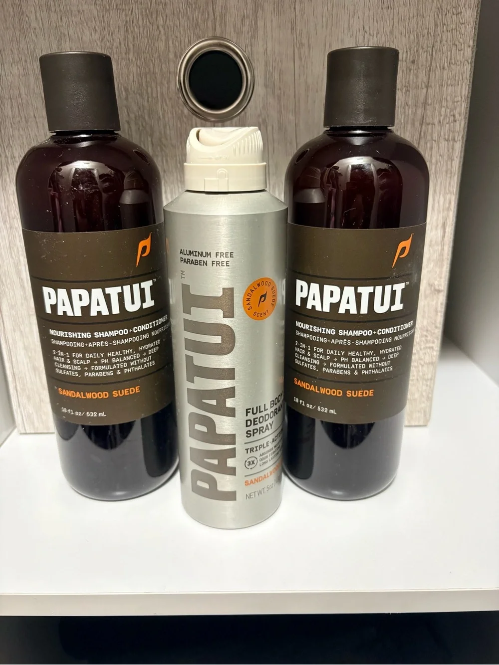 Sandalwood Suede Nourishing Shampoo + Conditioner — Brown